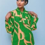 Green and Pink Blouse - P033