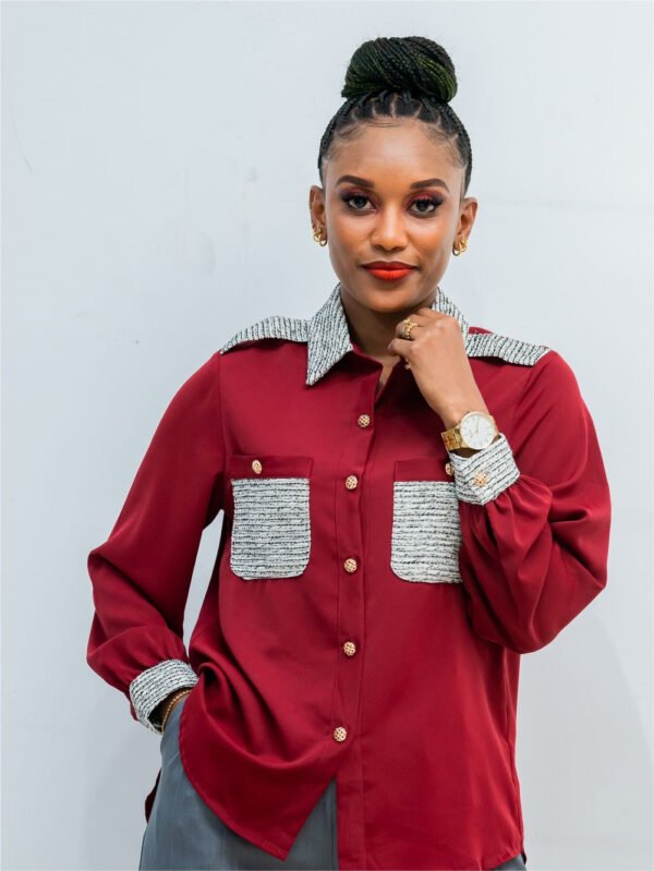 Maroon Blouse - P34 - L
