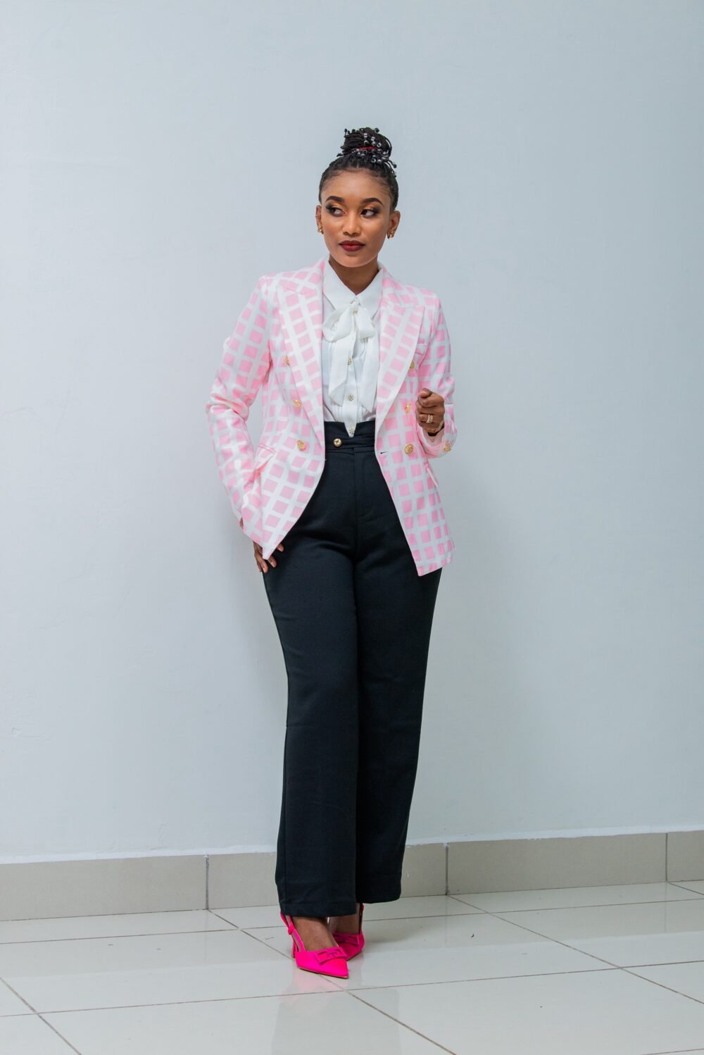 White and Pink Blazer - P38 - Image 3