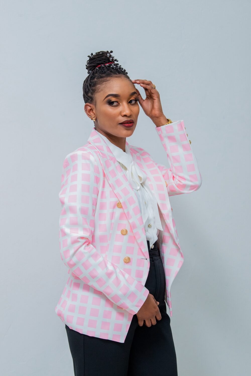 White and Pink Blazer - P38