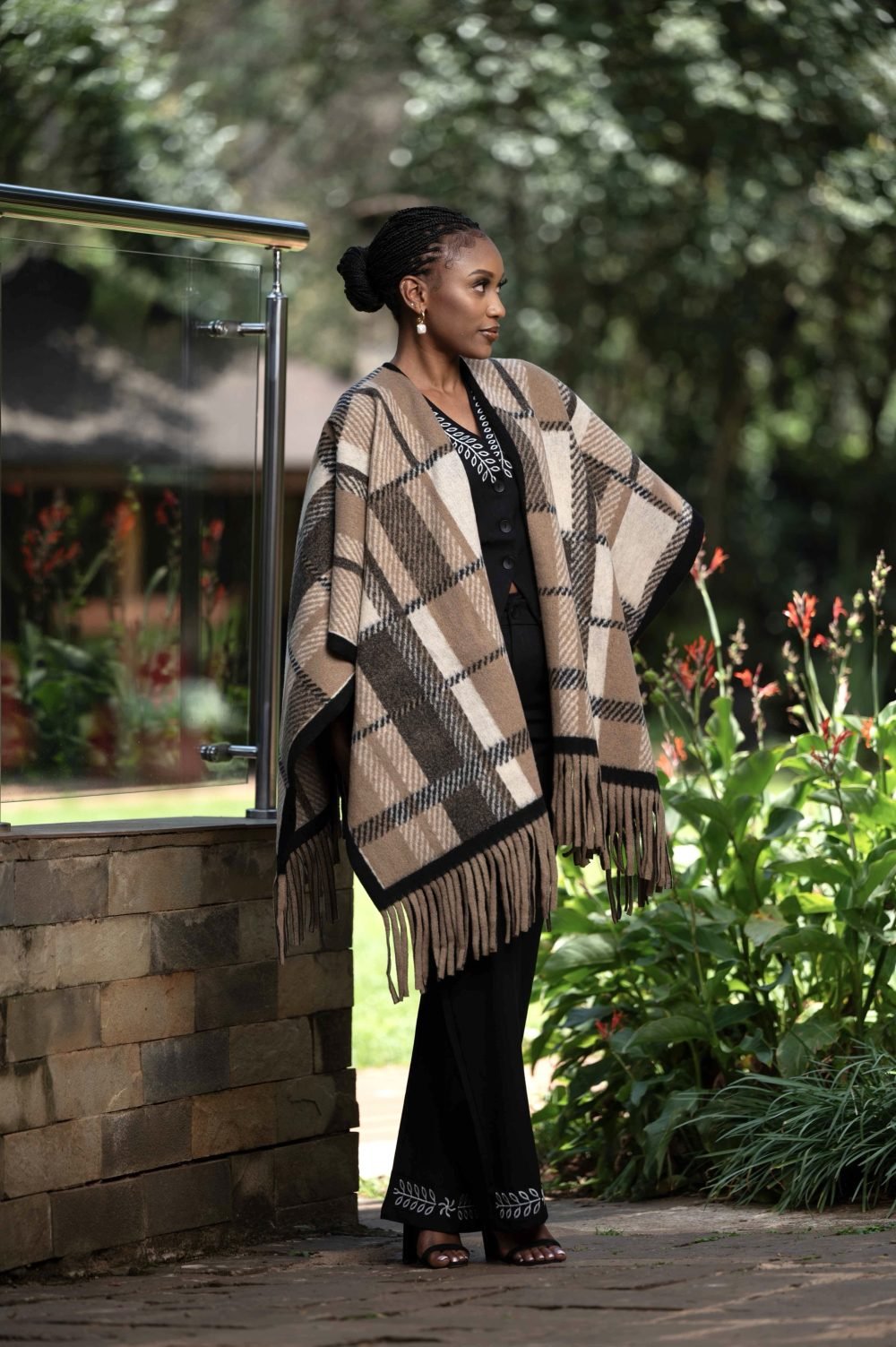 Brown Poncho - P036