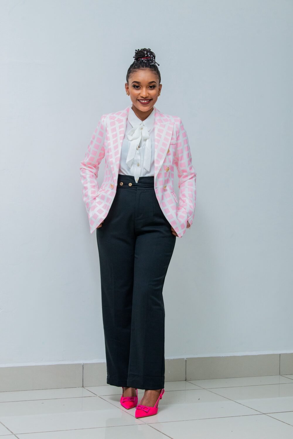 White and Pink Blazer - P38 - Image 2