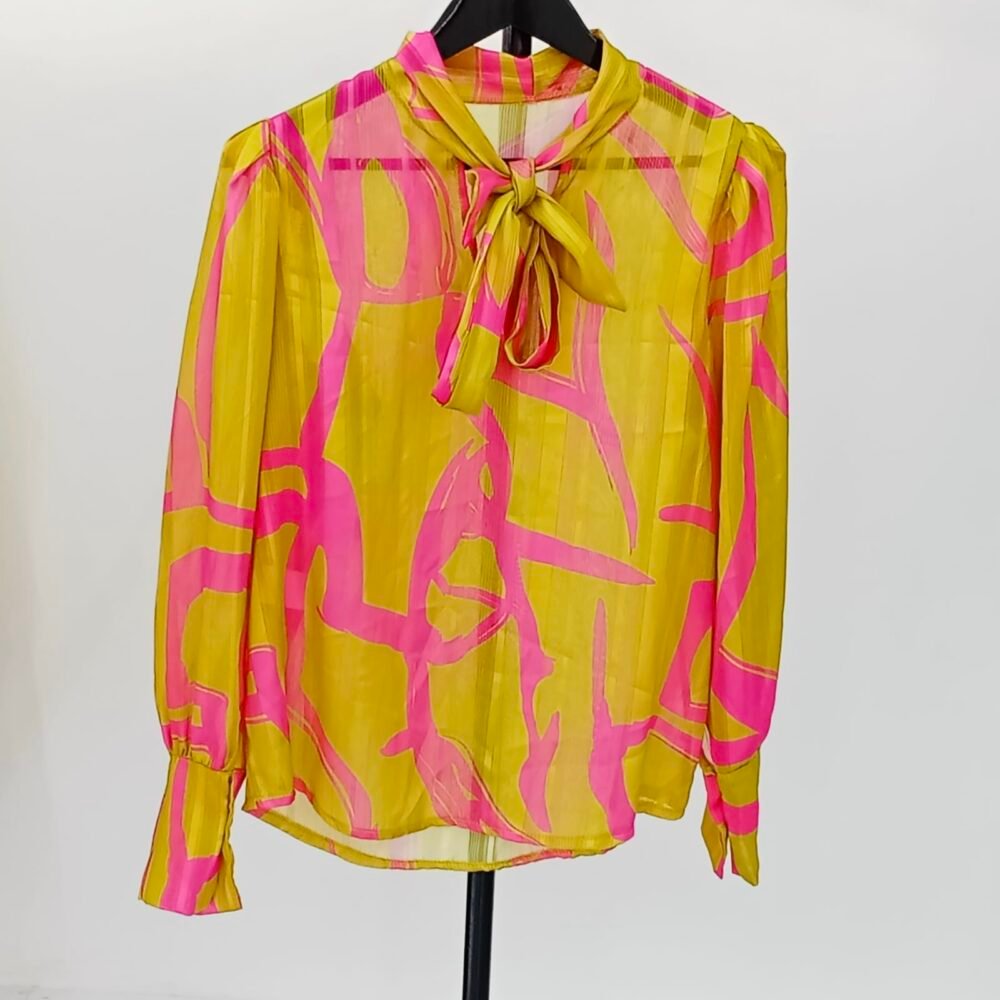 Green and Pink Blouse - P033 - Image 2