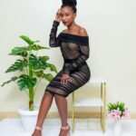 Off- shoulder dress P006