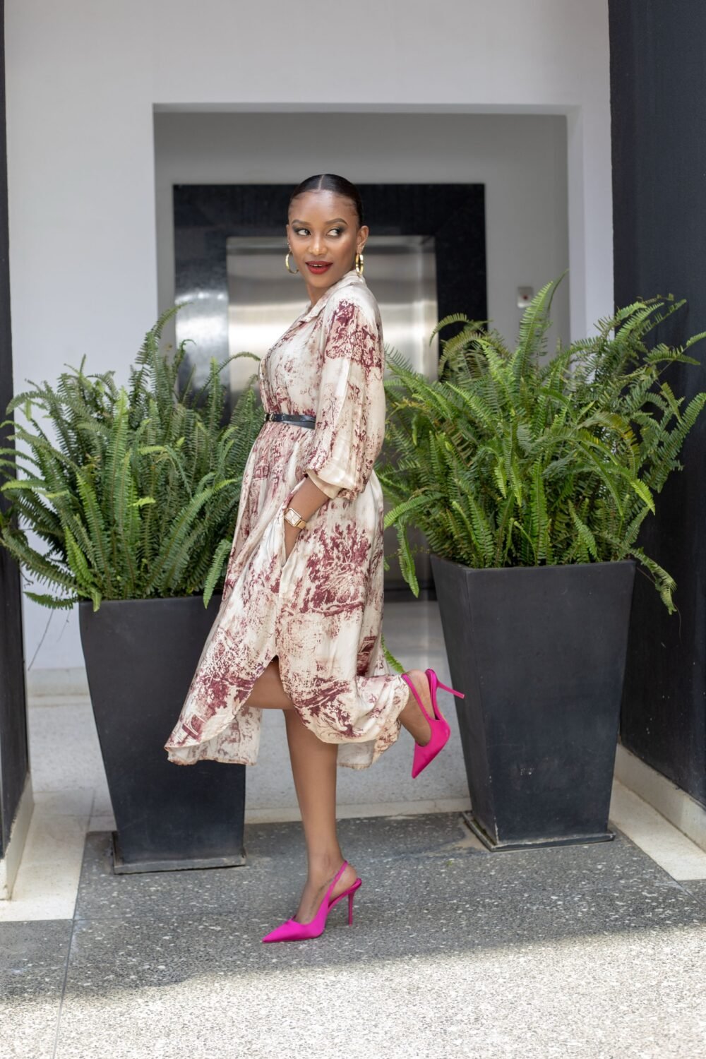 Silk Floral Dress : D05 - Image 3