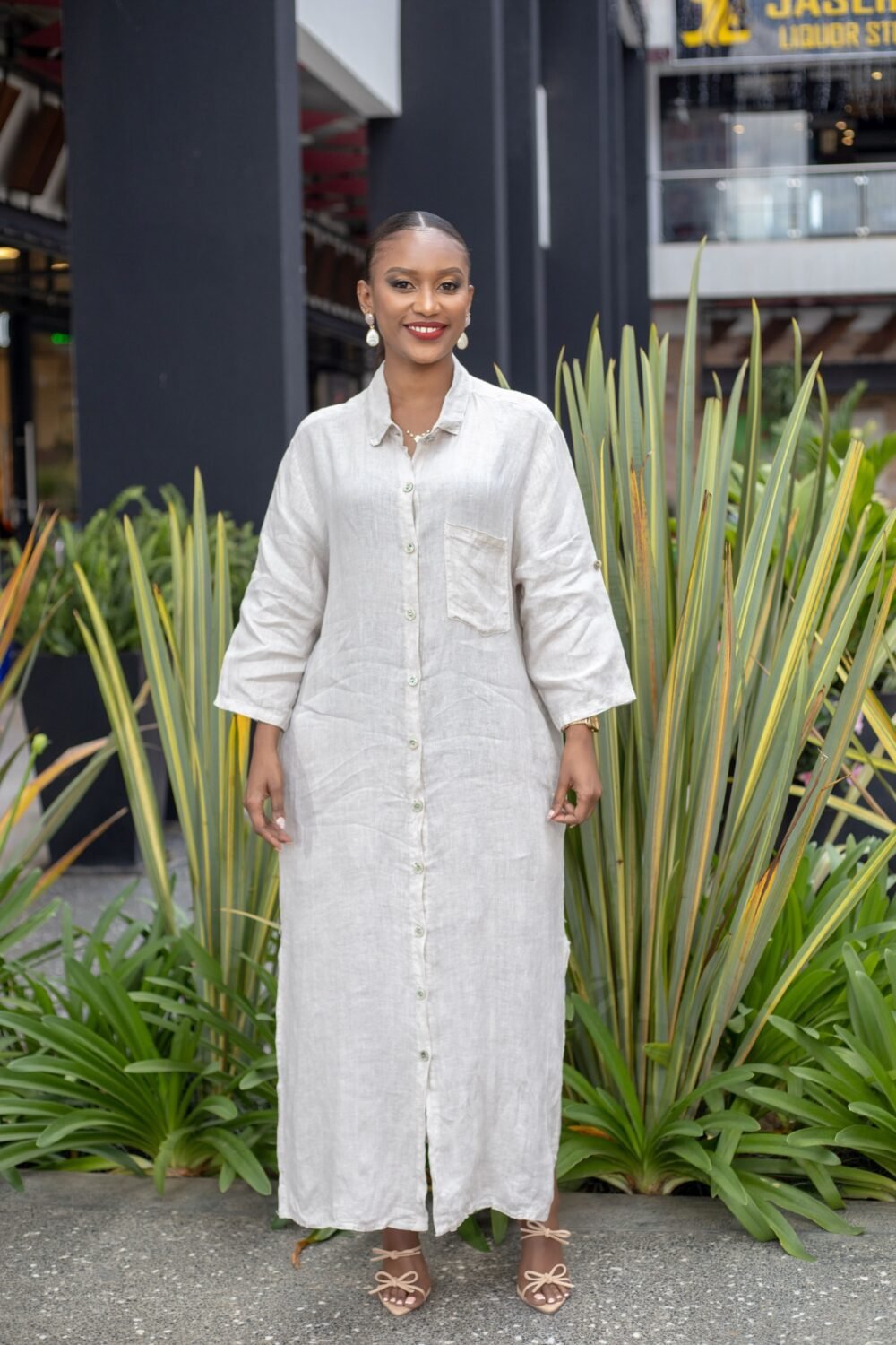 Linen Shirt Dress : D02