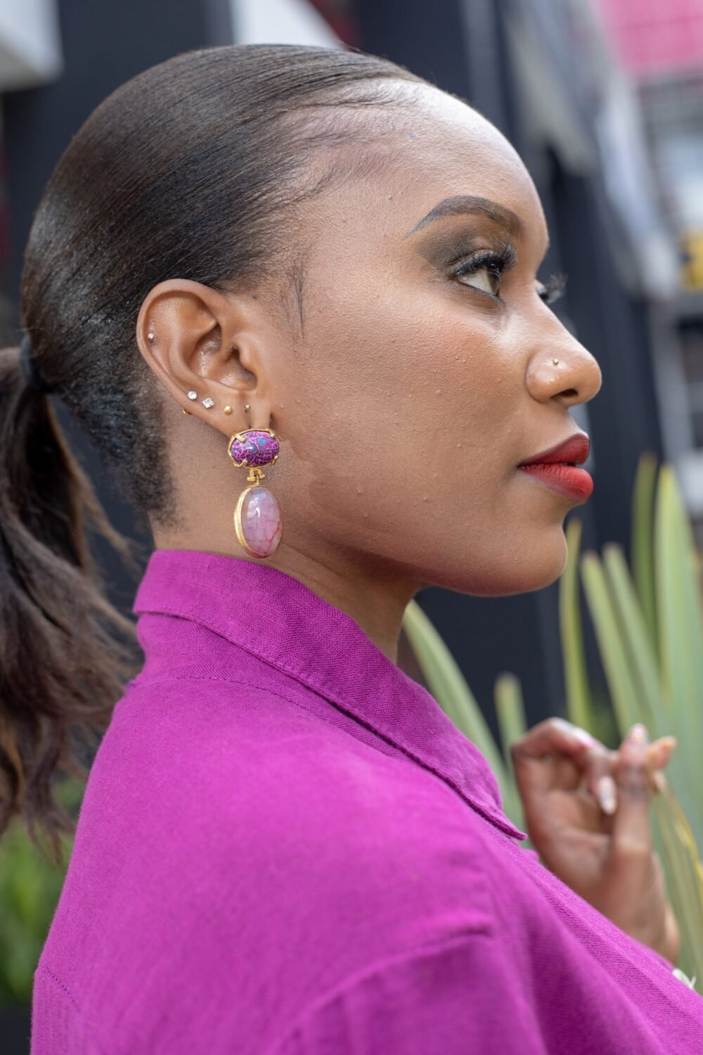 Purple Earrings: A10