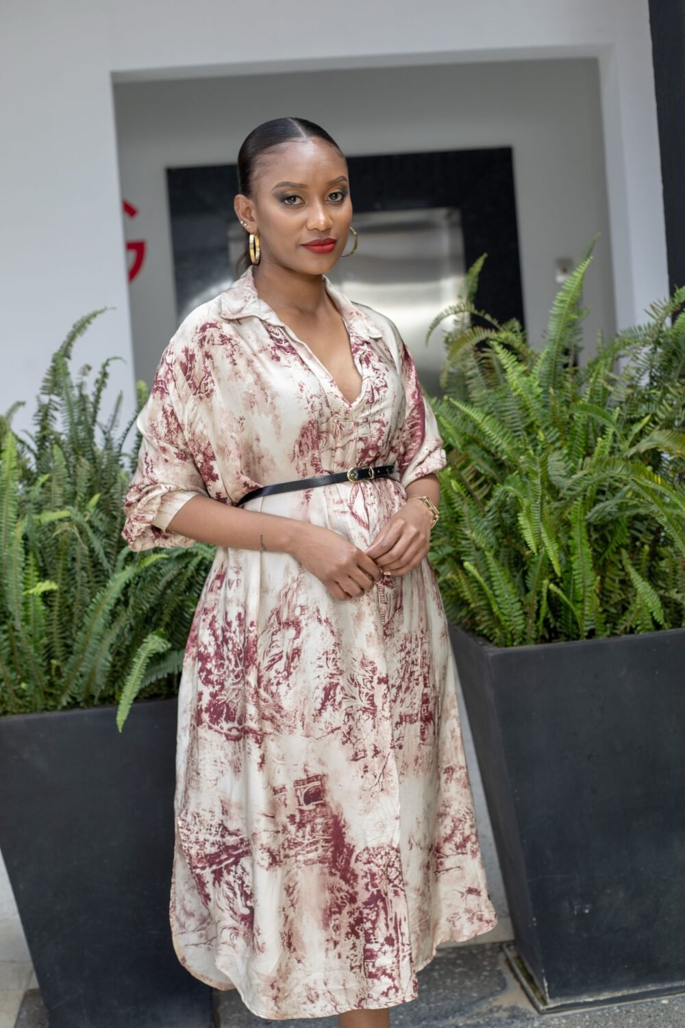 Silk Floral Dress : D05 - Image 4