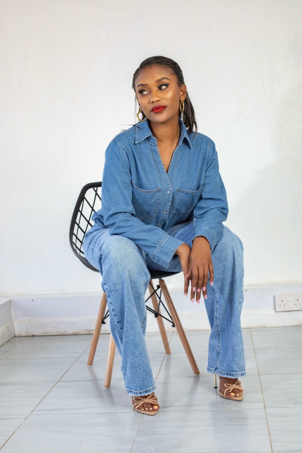 Blue Denim Shirt J05 - Image 2