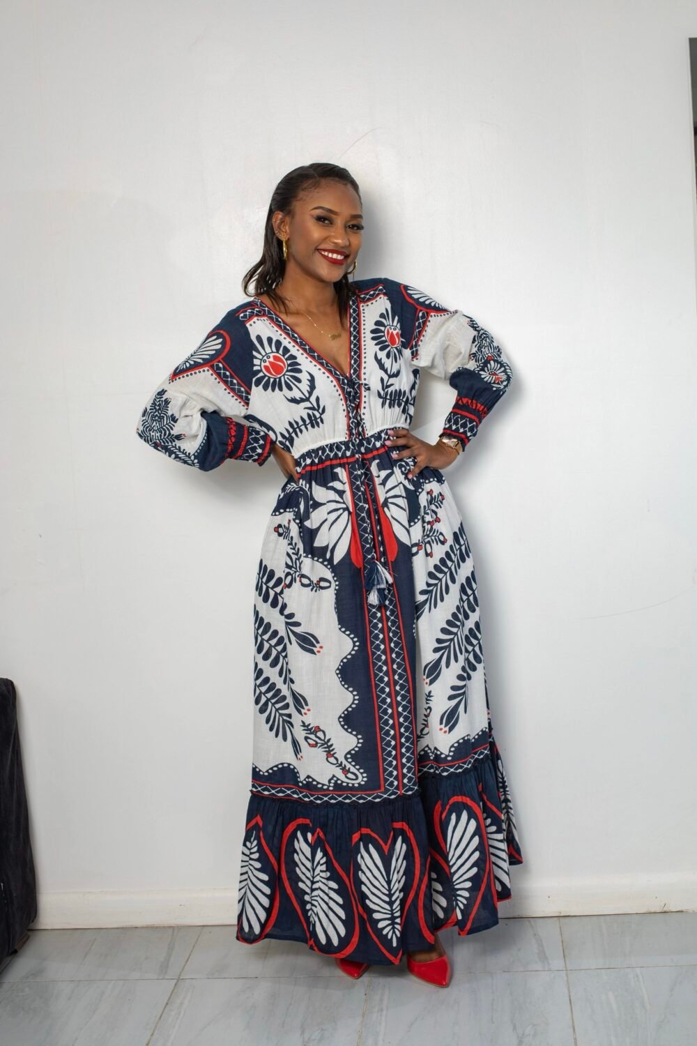 Multi coloured Maxi dress J01