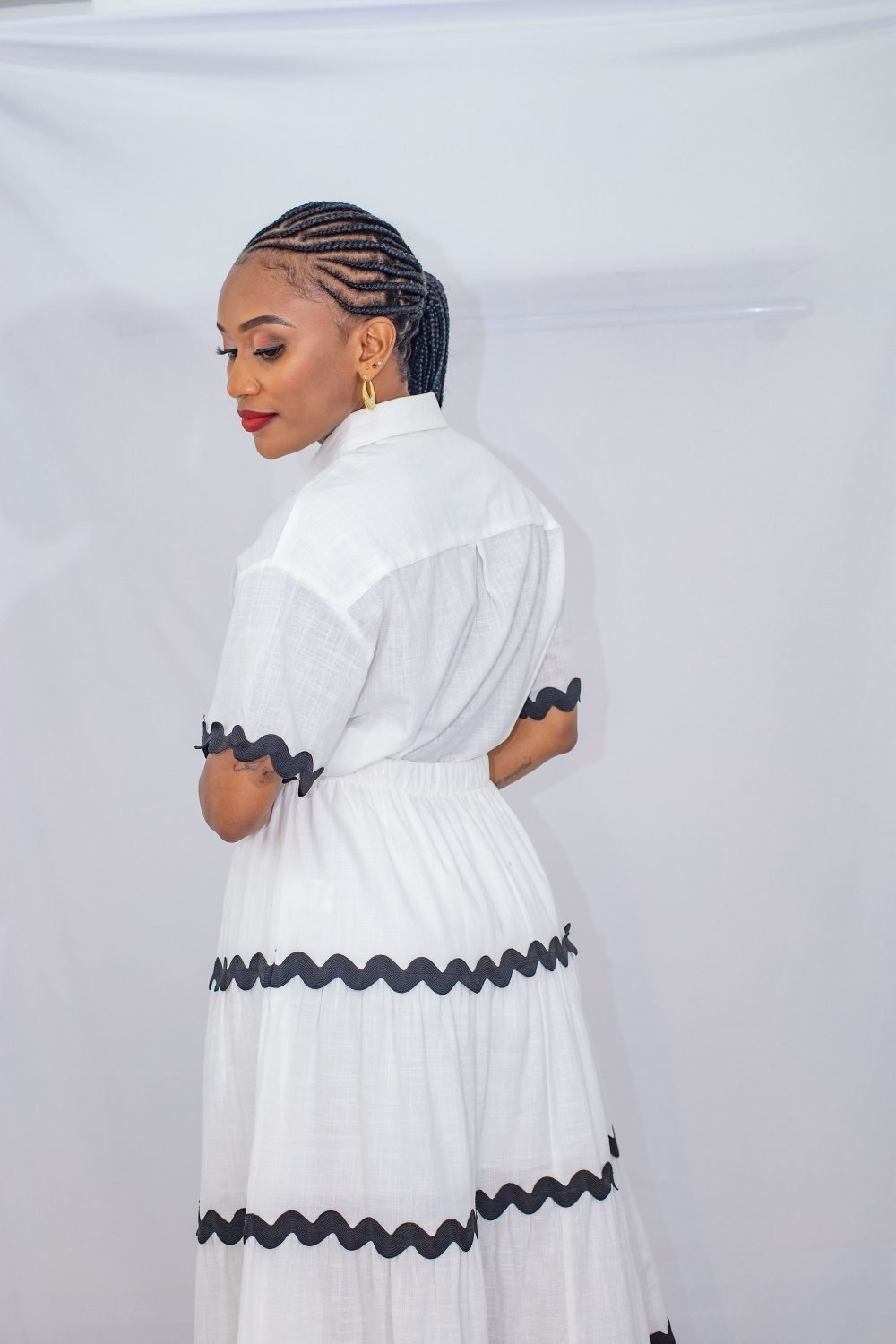 Color Block Wave Skirt M09 - Image 2
