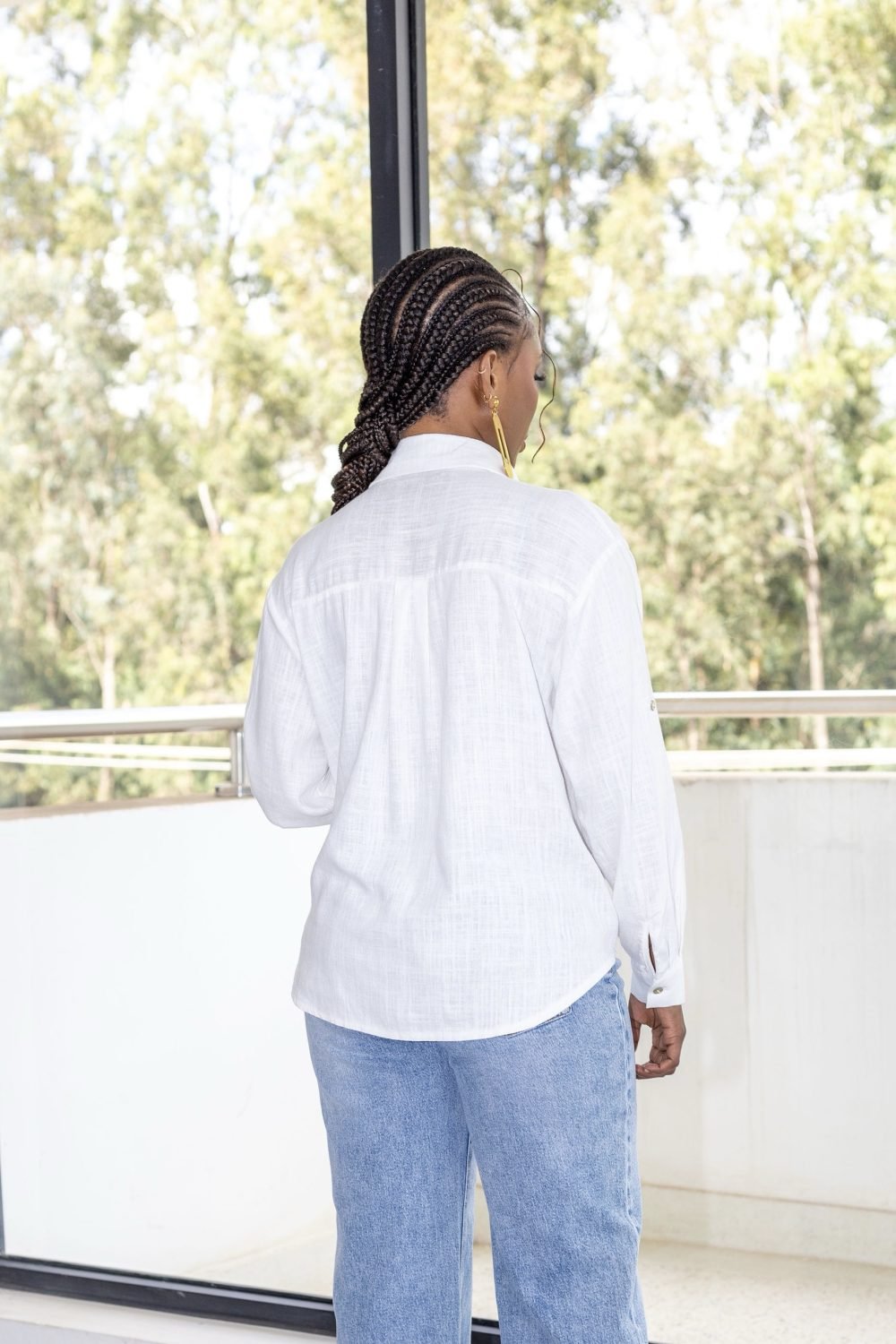 Knot White  Blouse AP15 - Image 2