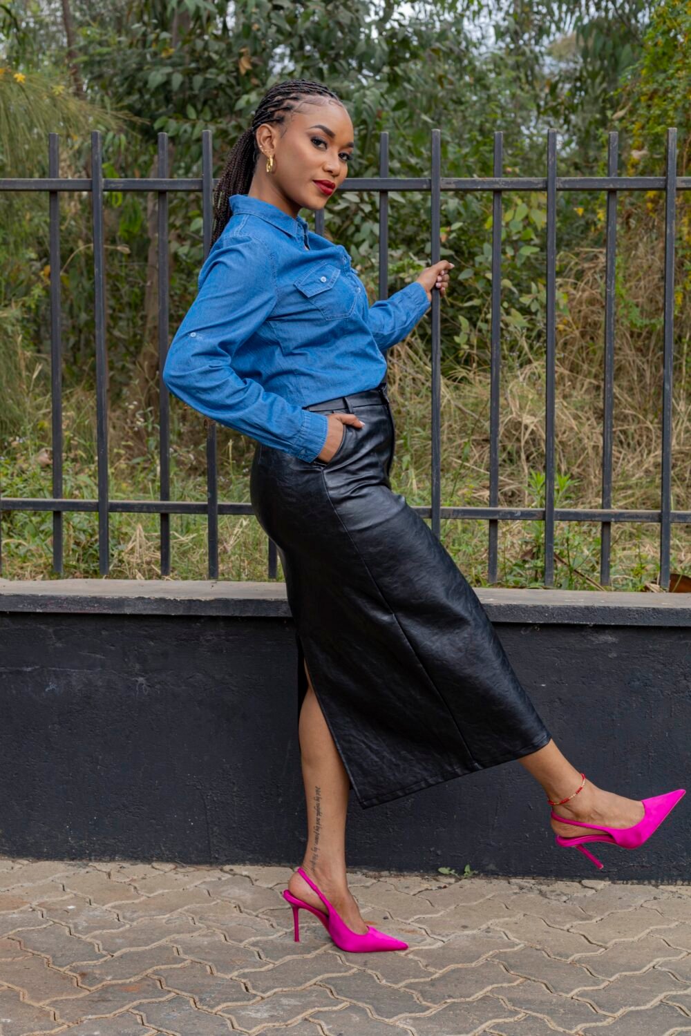Black Leather Skirt AP7