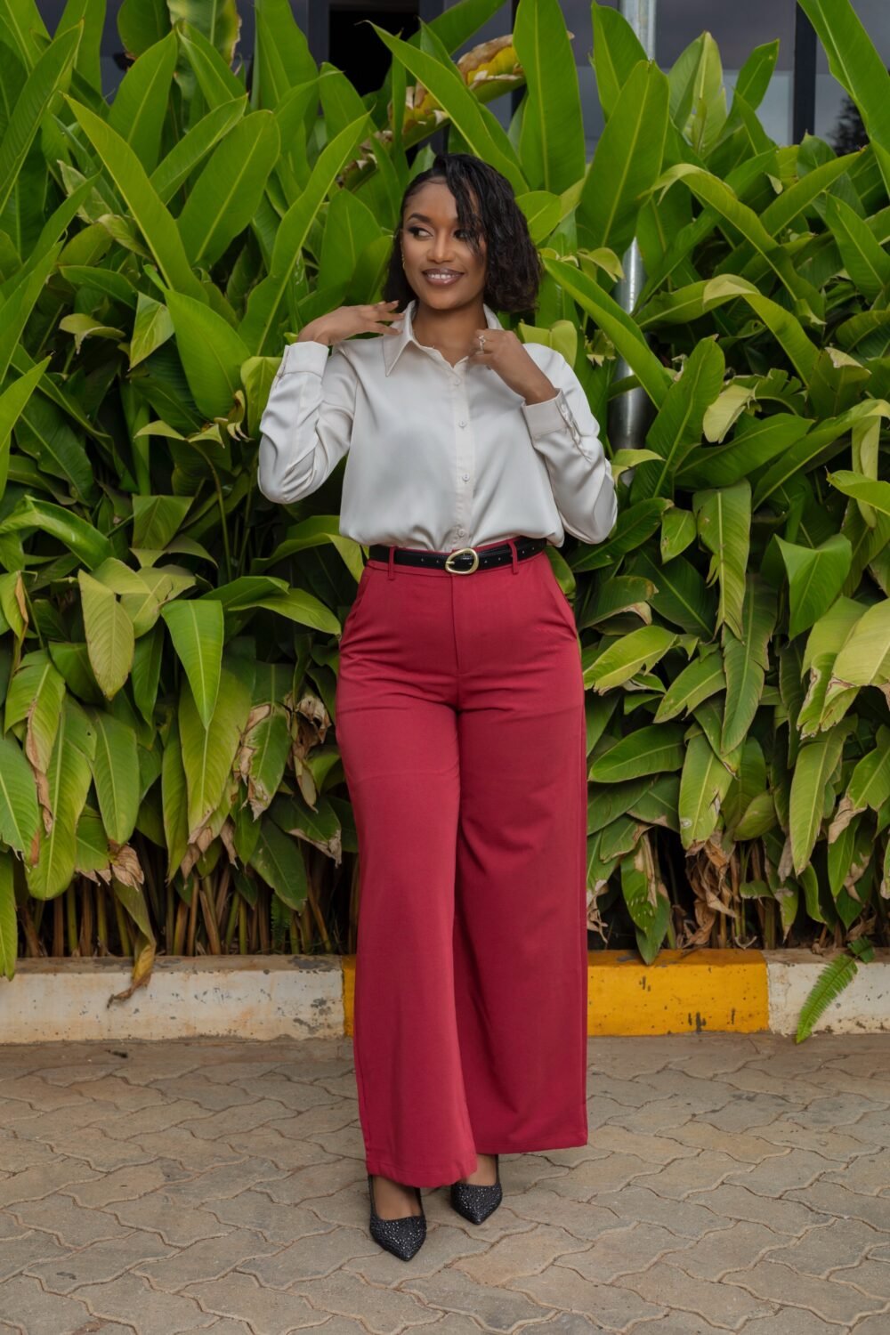 Nude silk blouse JU19 - Image 2