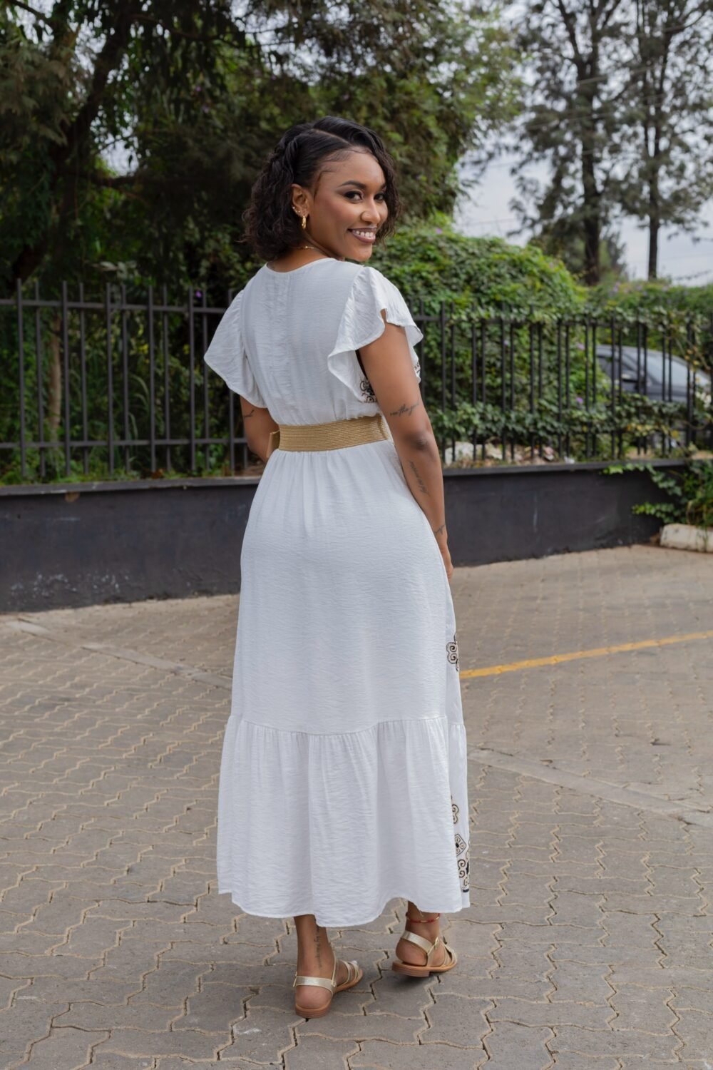 Belted Maxi Dress JU7 - Image 2