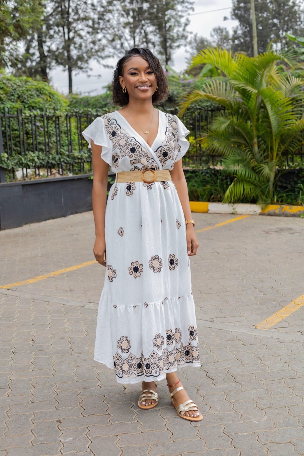 Belted Maxi Dress JU7